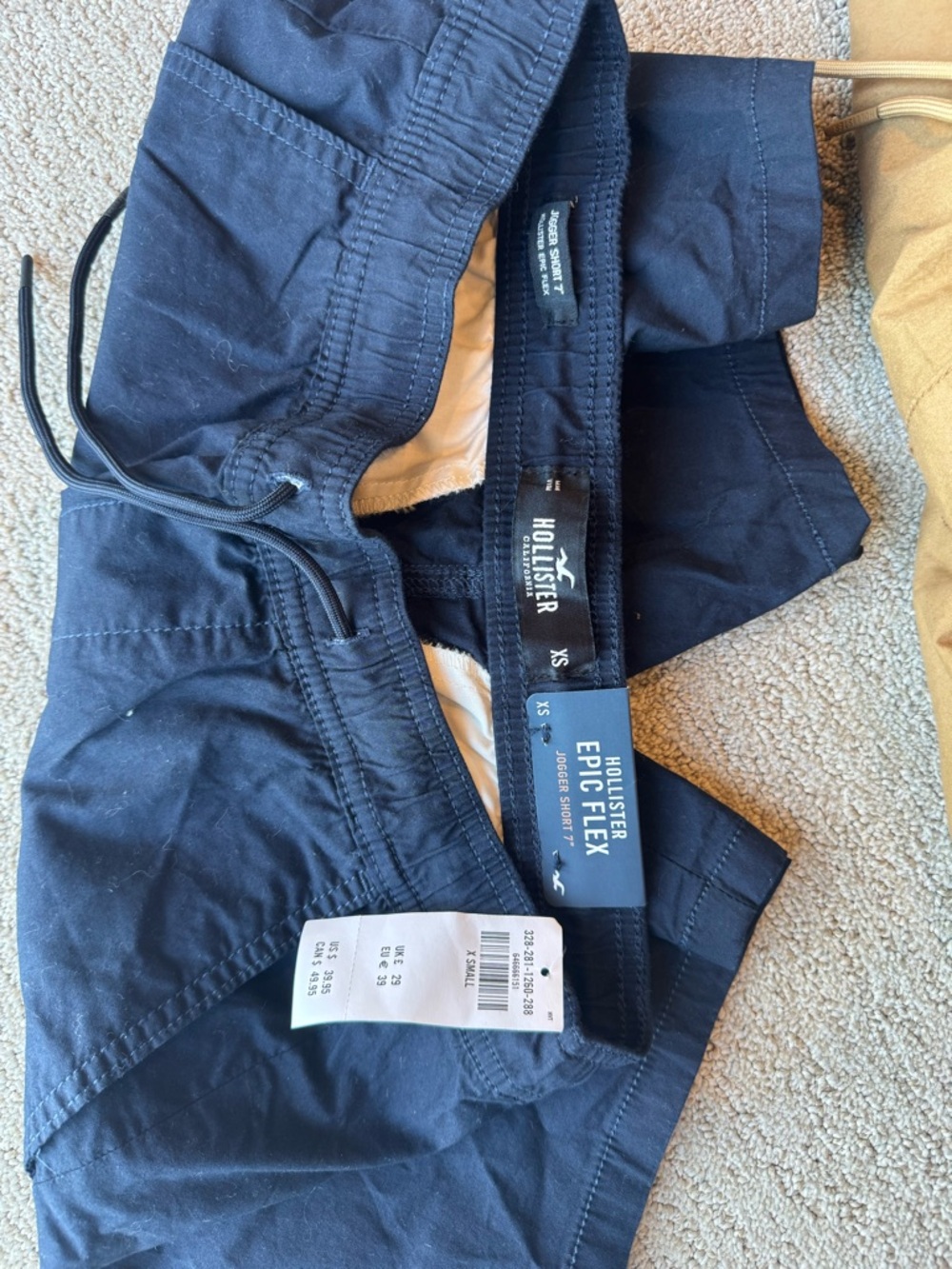 Hollister Men's Epic Flex Jogger Shorts in Mustard - Picture 3 of 4